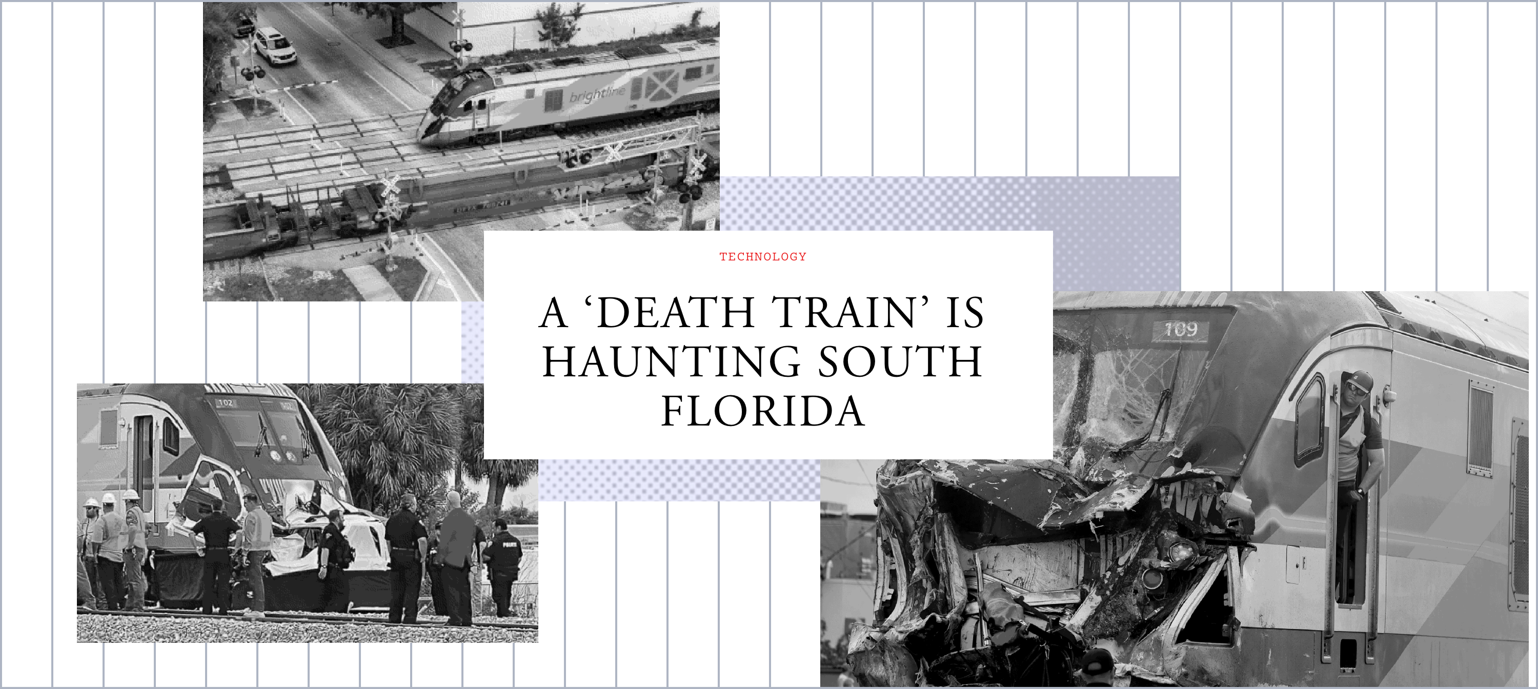 A collage of the murder train.